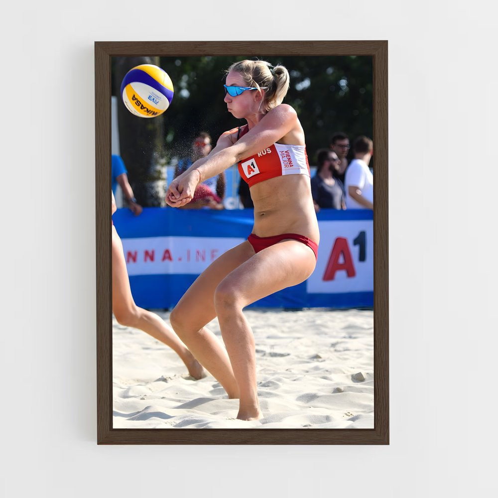 Poster Volleyball ensoleillé – affiche Beach-volley (vue 5)